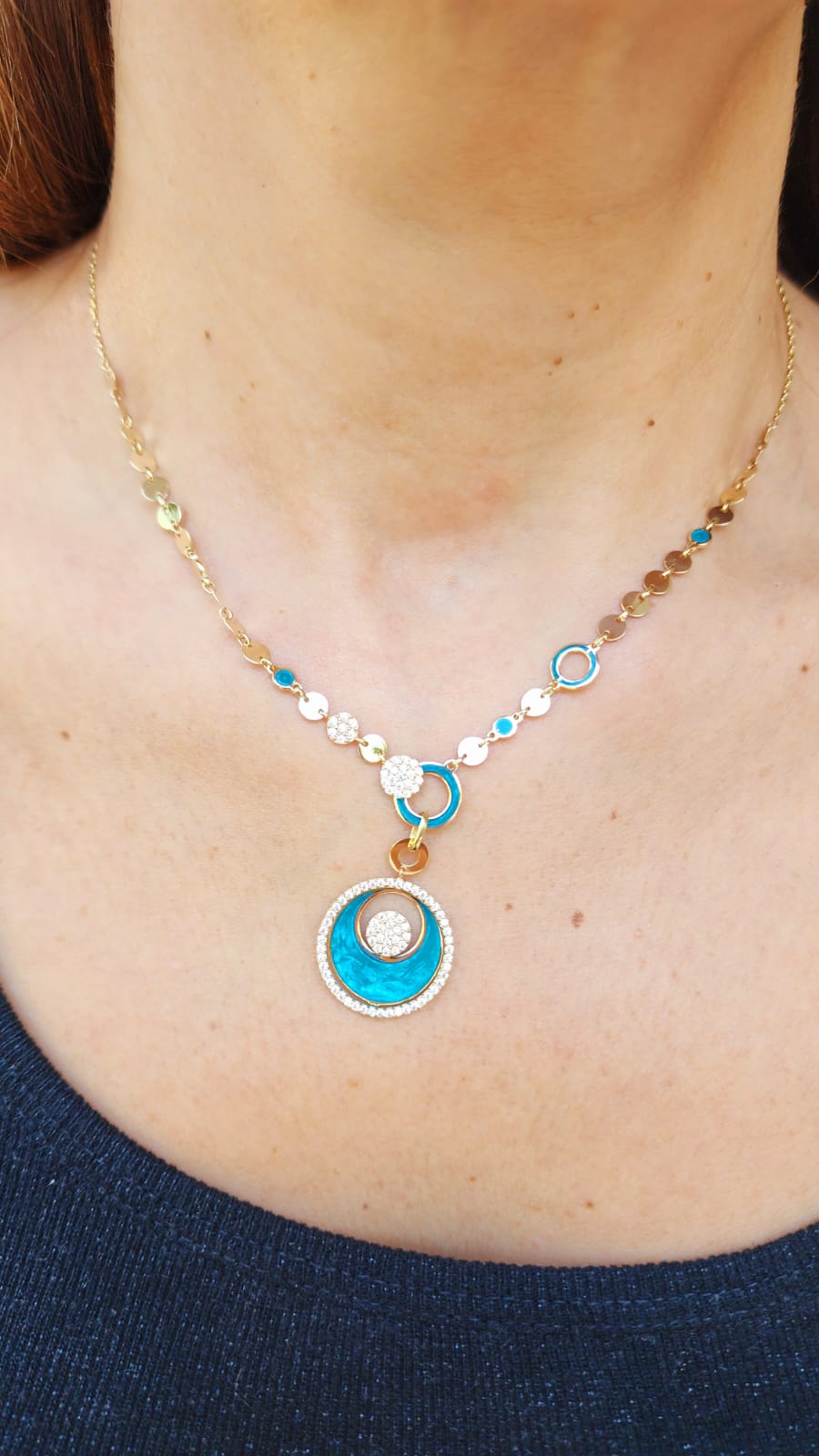 Chaplet Organic Beauty Necklace - Blue Moon